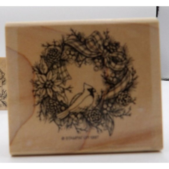 Stamps Set Nature's Christmas Stampin' Up! Set of 7 with box © 1997 - Picture 3 of 16